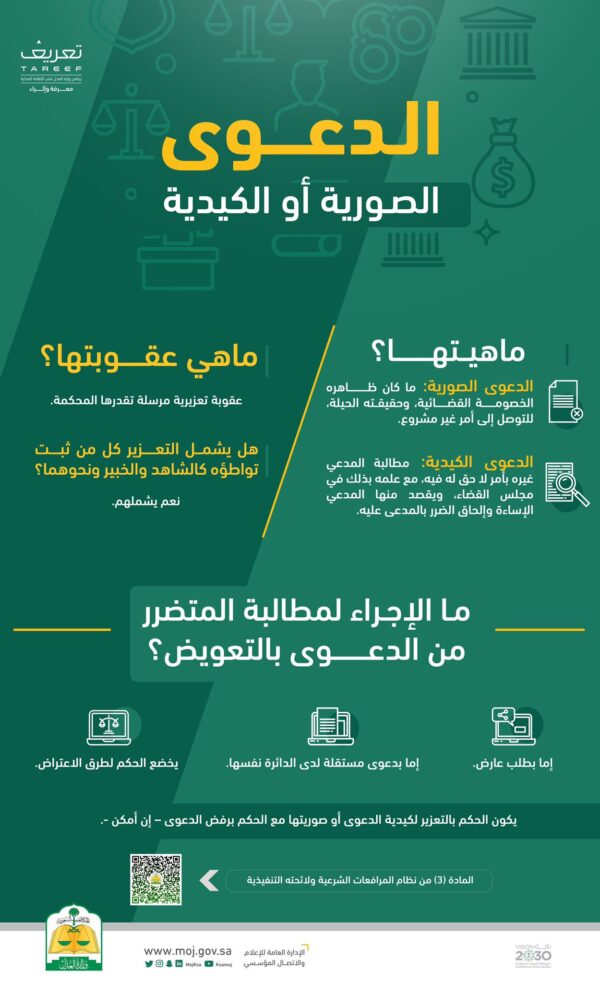 رفع دعوى تعويض عن شكوى كيدية مع صحيفة الدعوى